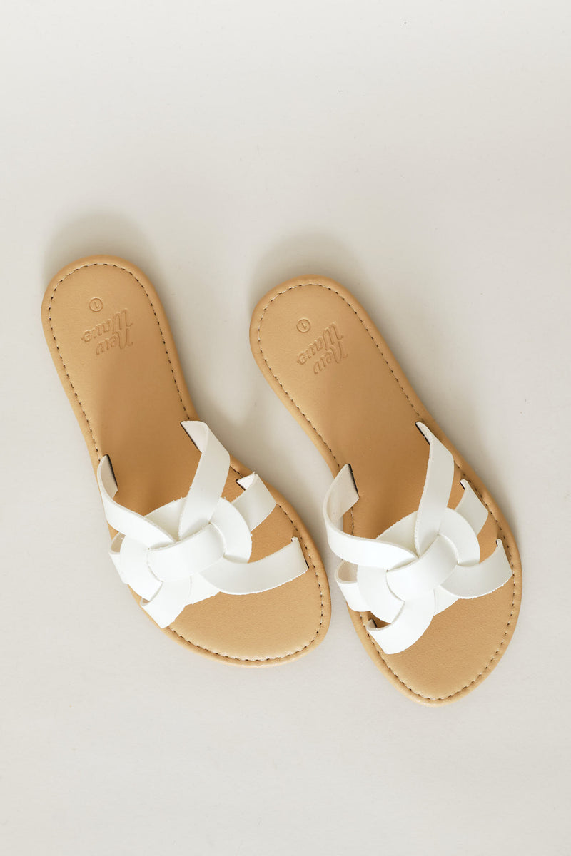 Girls Mule Sandal - White