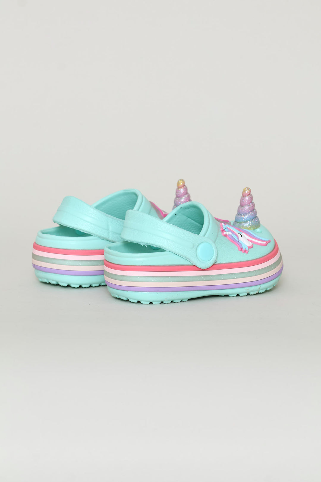 Pre-Girls 3D Unicorn Strip Clog - Mint