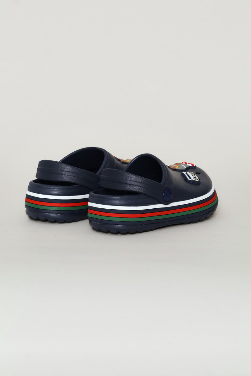 Pre-Boys College Bear Clog - Navy