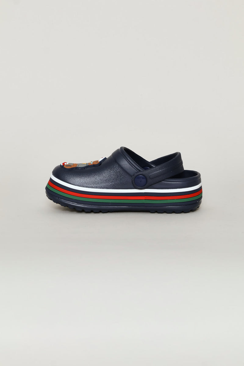Pre-Boys College Bear Clog - Navy