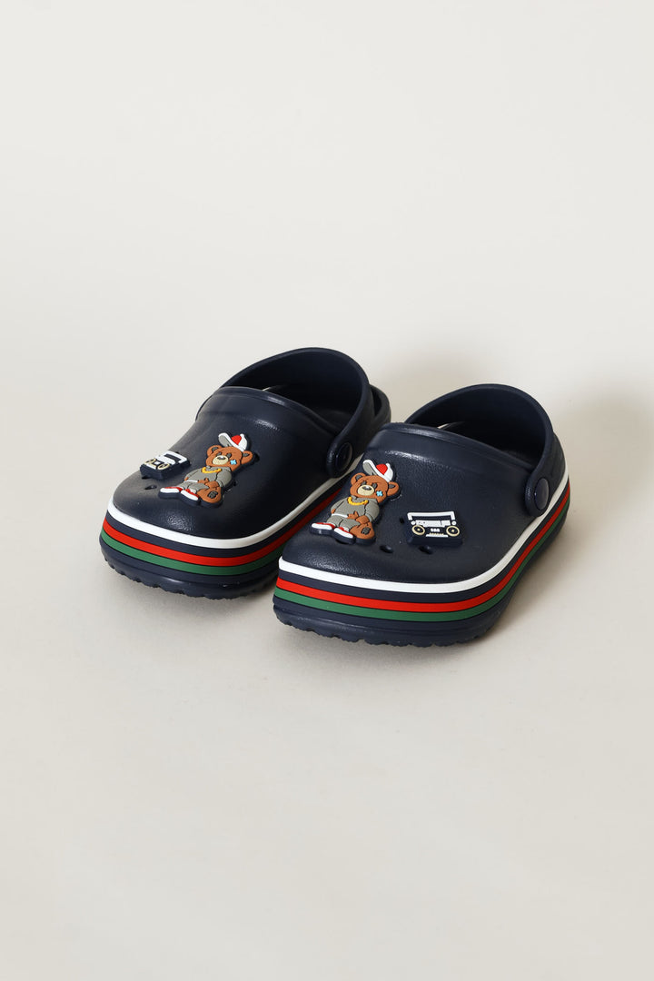 Pre-Boys College Bear Clog - Navy