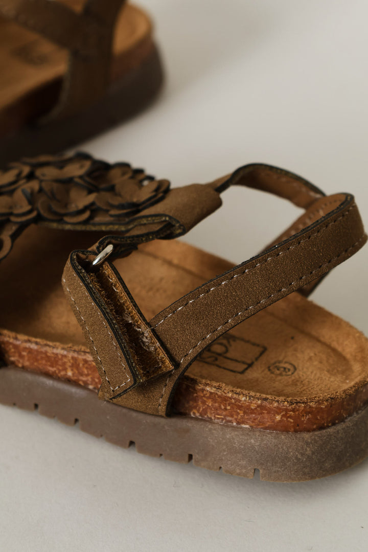 Pre-Girls T-Bar Health Sandal - Brown