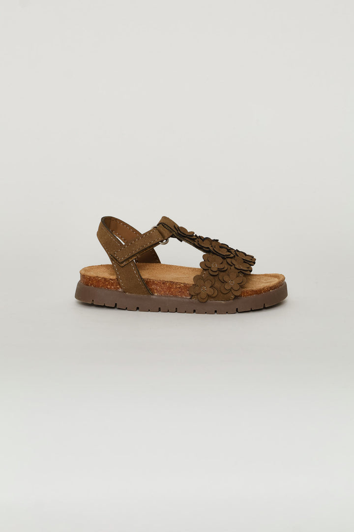 Pre-Girls T-Bar Health Sandal - Brown