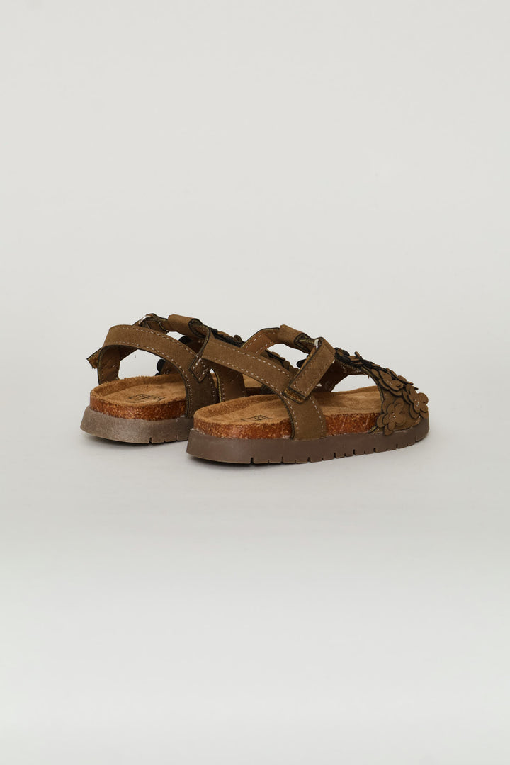 Pre-Girls T-Bar Health Sandal - Brown
