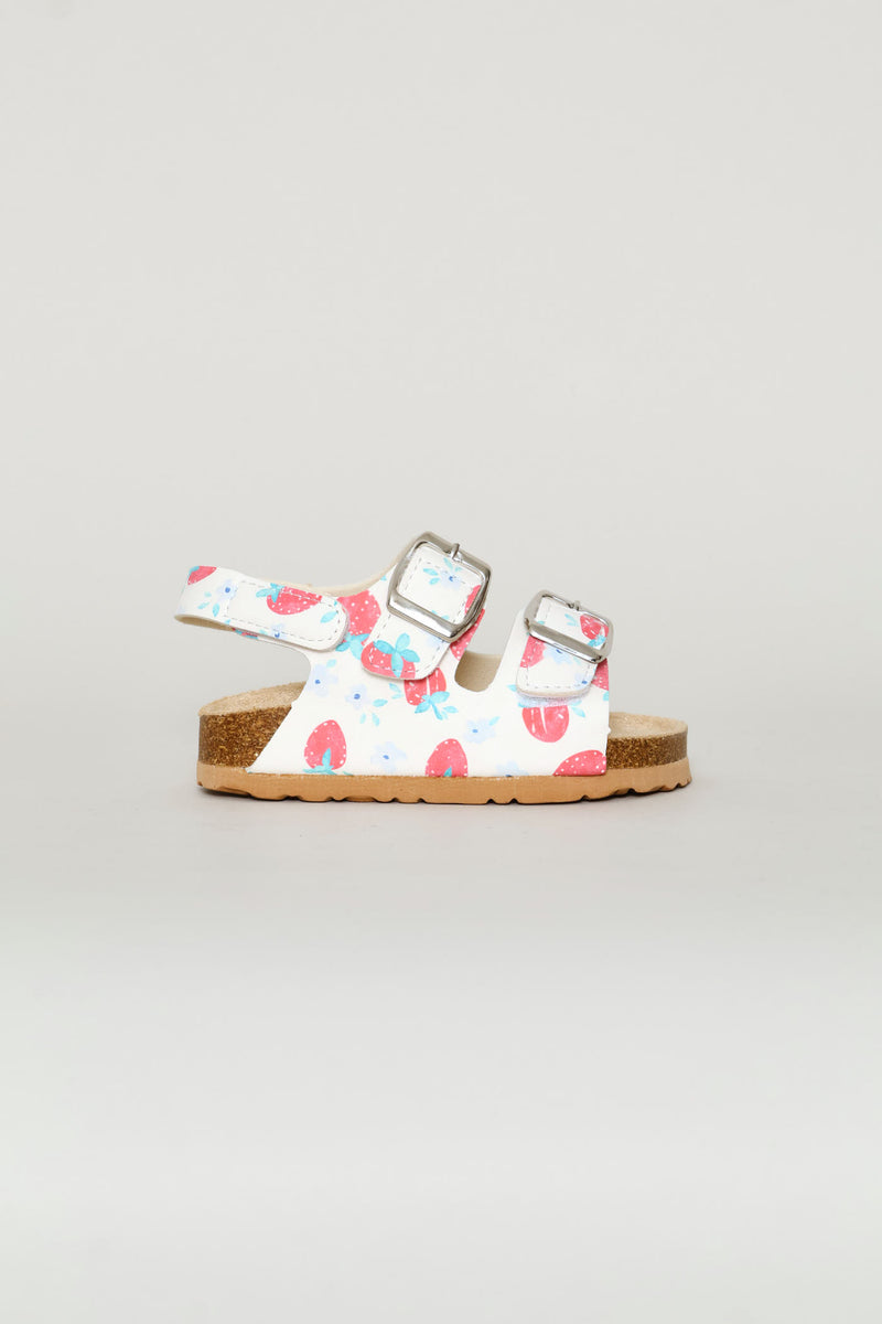 Pre-Girls Strawberry Health Sandal - Cream