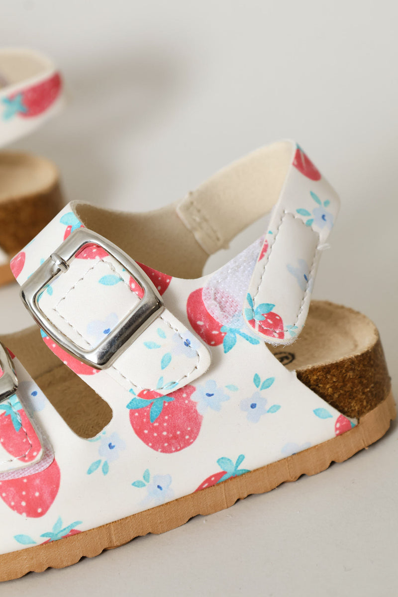 Pre-Girls Strawberry Health Sandal - Cream