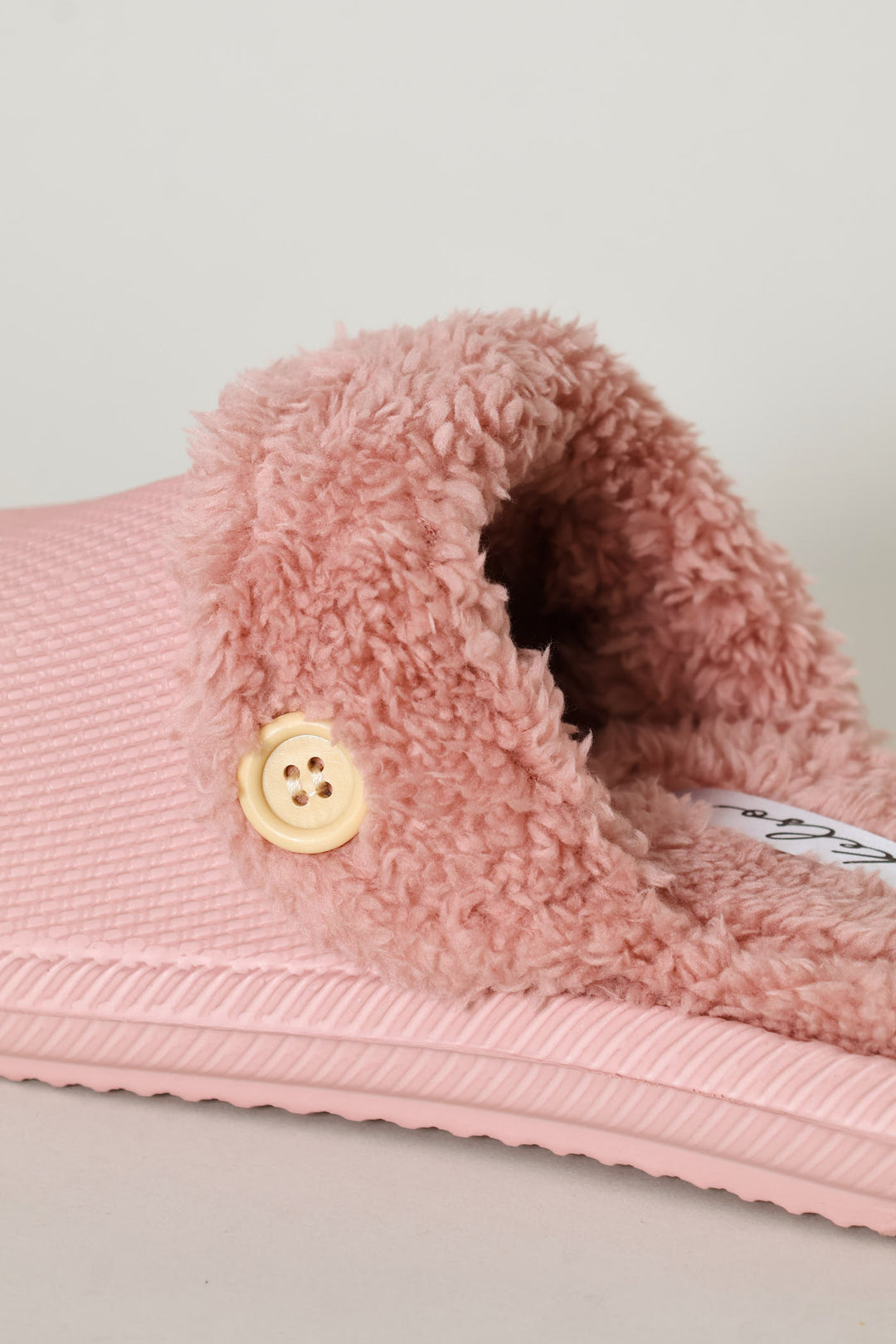 Plain Lined Closed Toe Eva Slipper - Blush