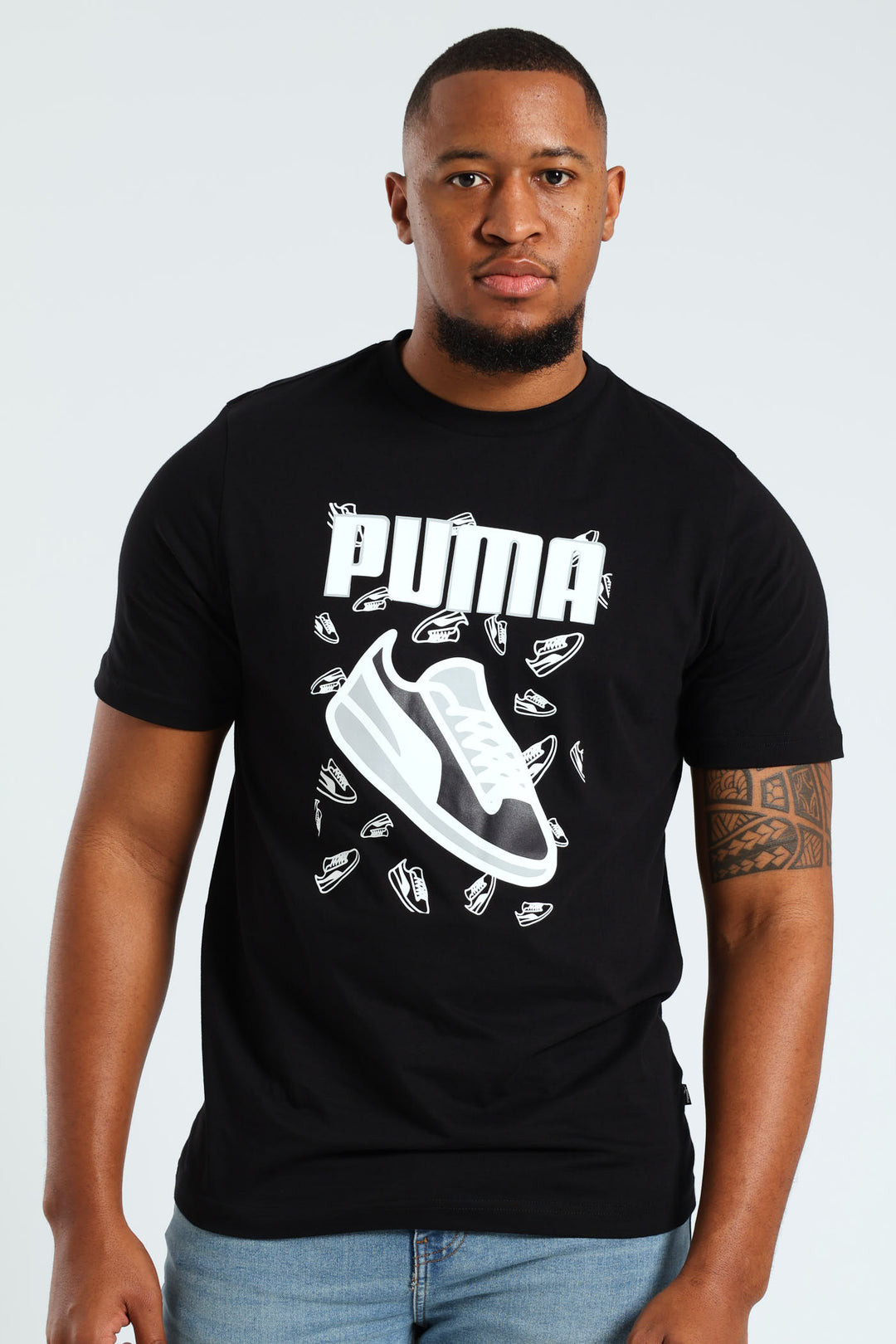 Mens Graphics Sneaker Tee Black – Edgars - Main Image