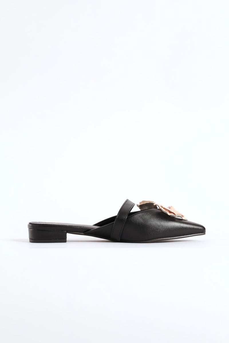 Flower Trim V-Cut Push In - Black
