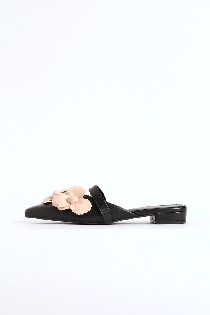 Flower Trim V-Cut Push In - Black
