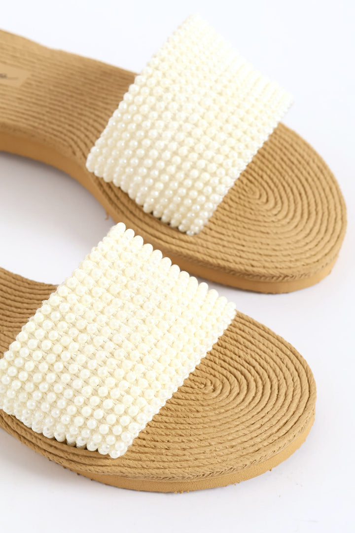 Pearl Upper Mule Sandal - Off White