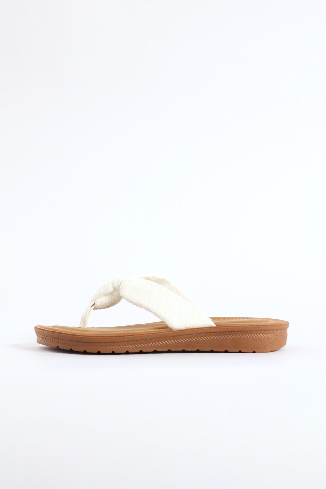 Anglaise  Comfort Outsole Thong Sandal - White