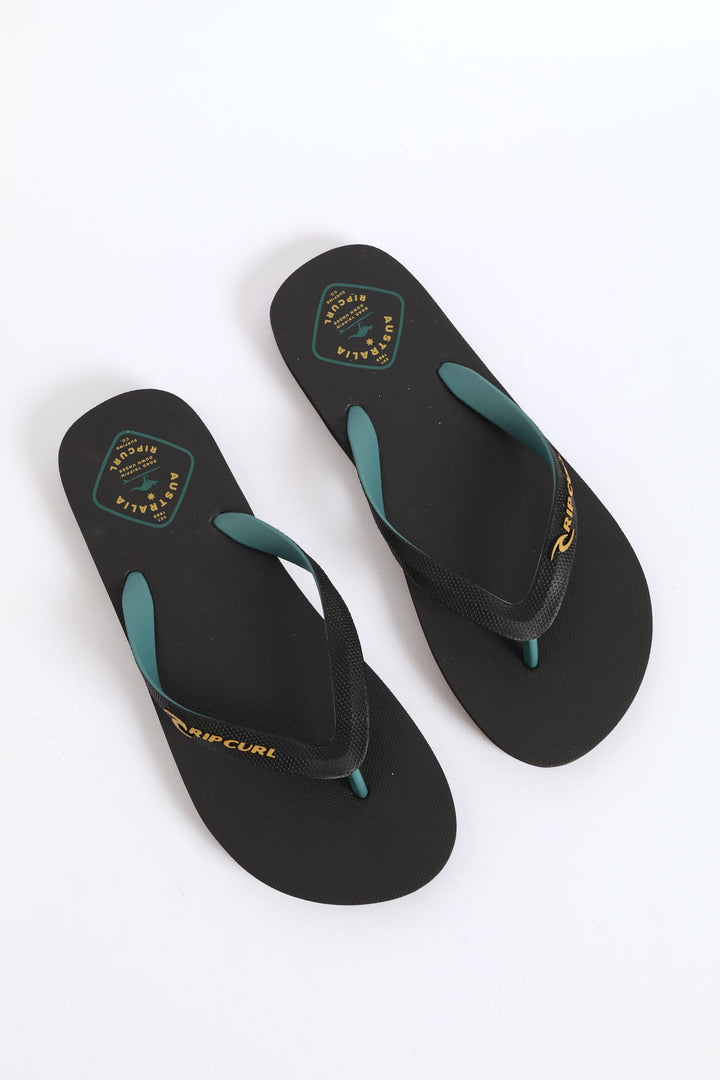 Desto Bloom Open Toe Flip Flop - Black