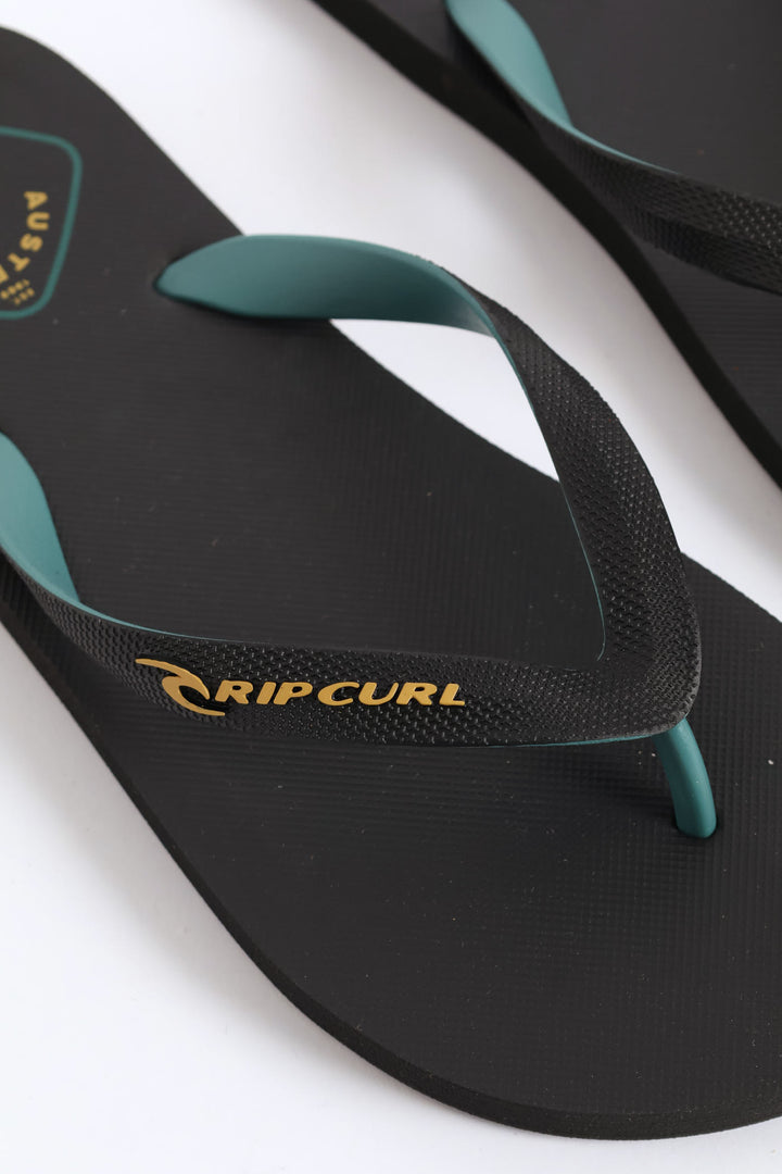 Desto Bloom Open Toe Flip Flop - Black