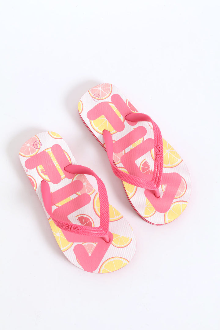 Girls Lemon Flip Flop - Pink