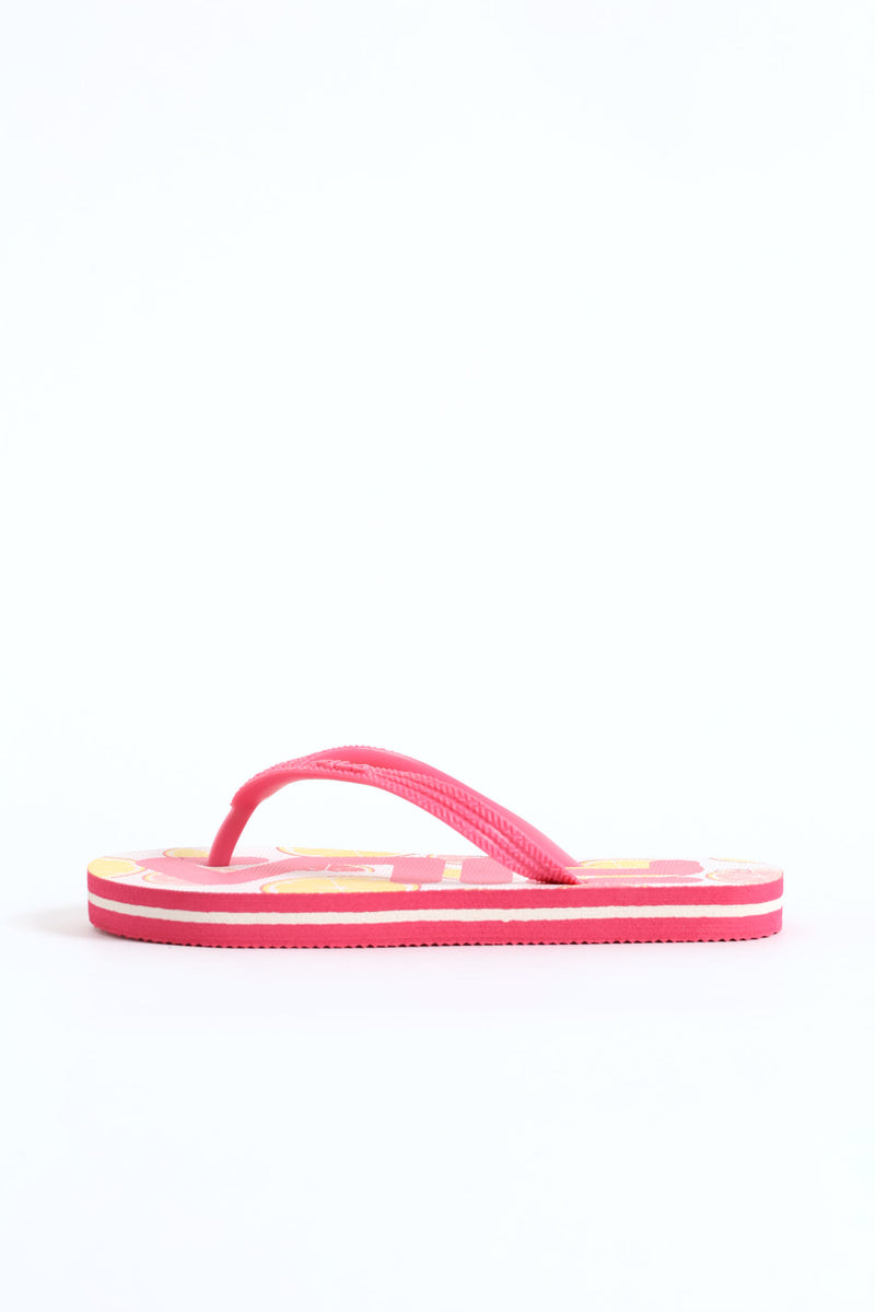 Girls Lemon Flip Flop - Pink