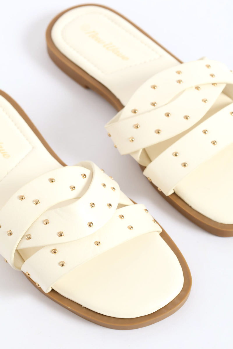 Girls Mule Sandal - Whisper White