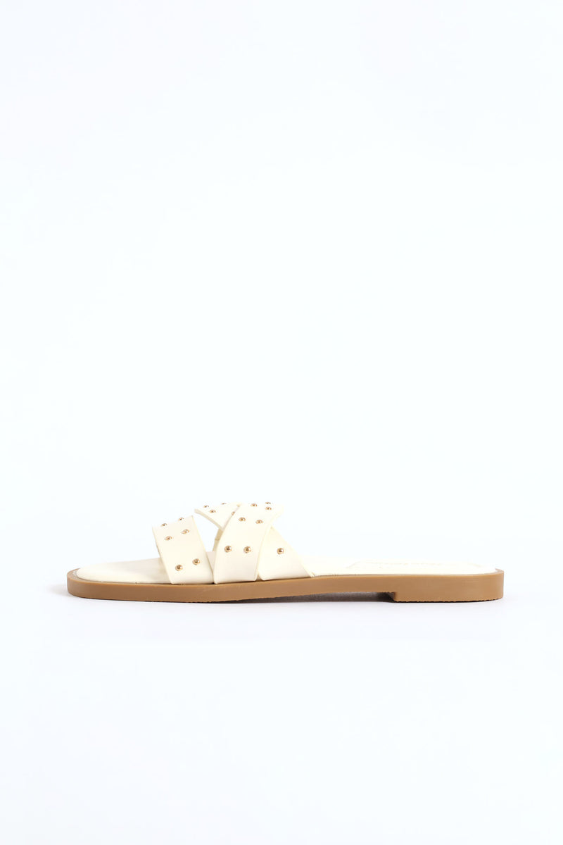 Girls Mule Sandal - Whisper White