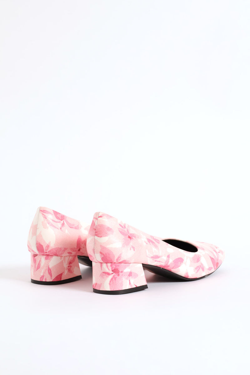 Printed Square Toe Heel - Multi