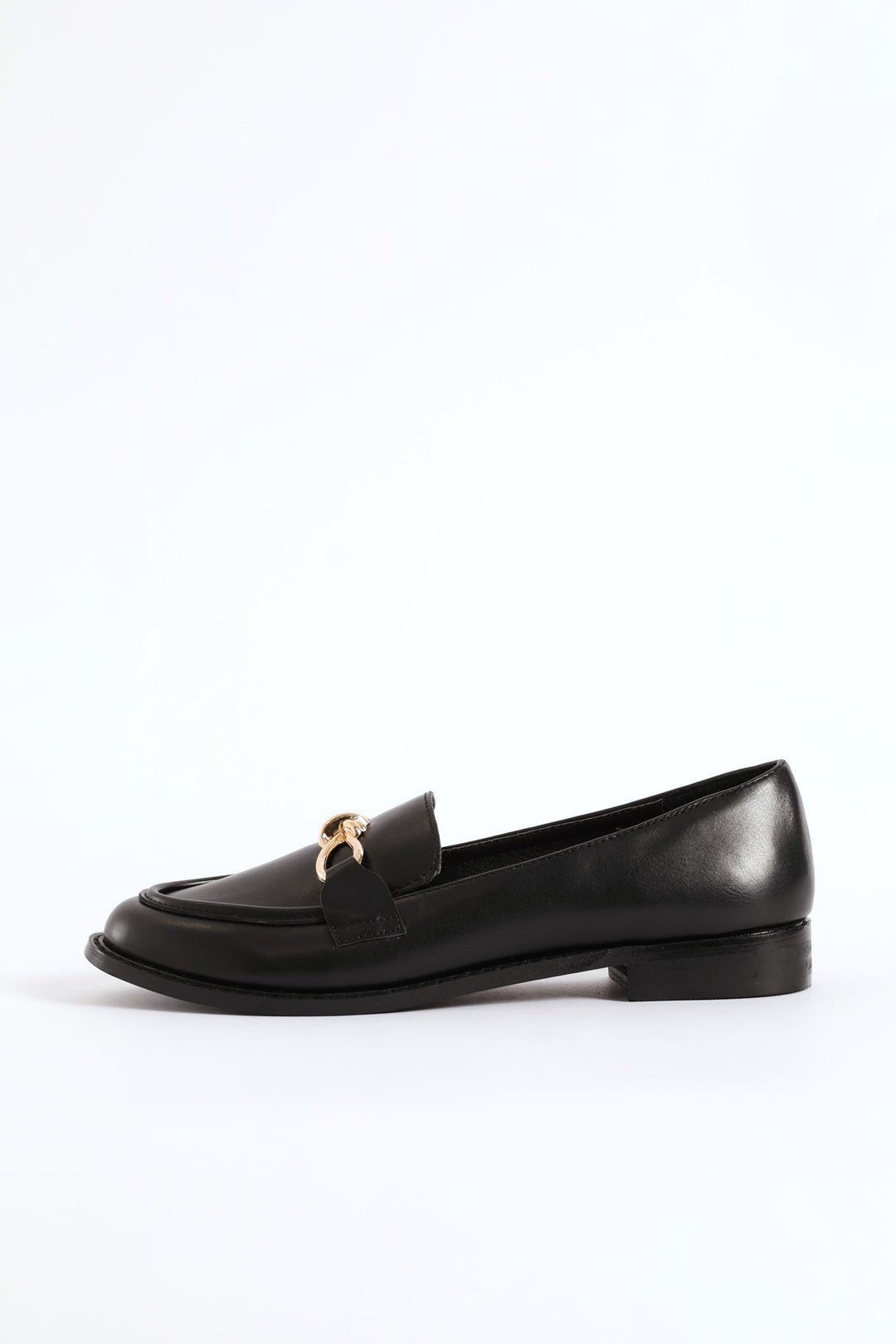 Knotted Metal Trim Loafer - Black