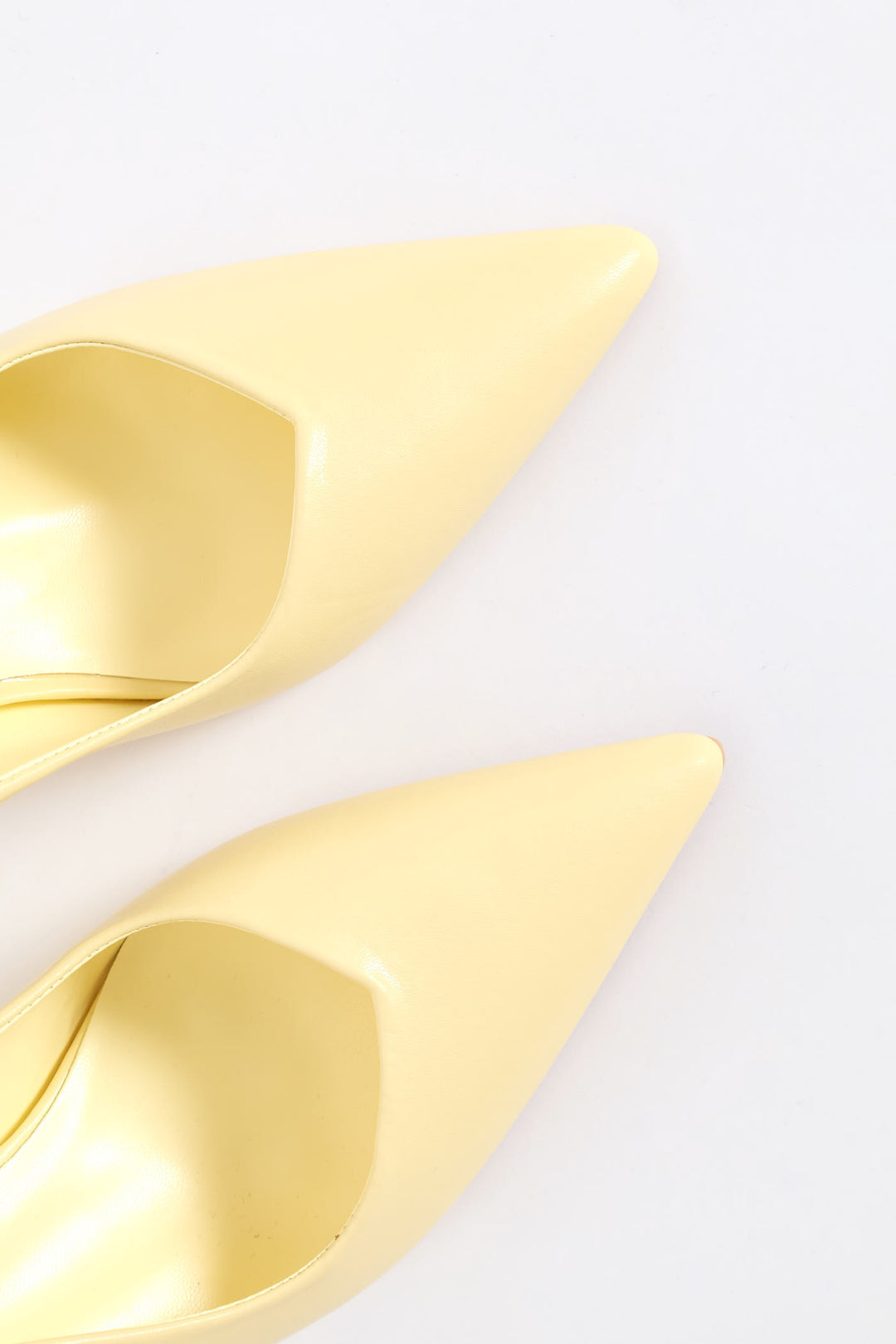 V-Cut Slingback Kitten Heel - Light Yellow