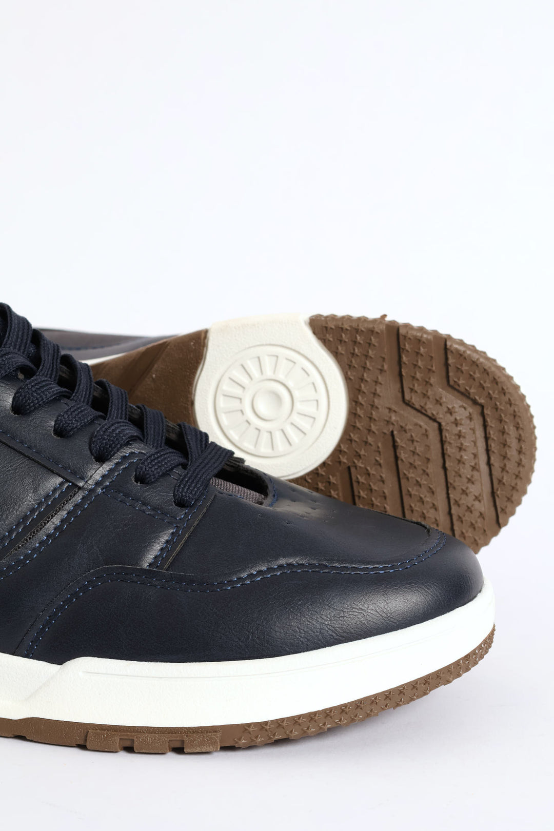 Thick Side Stripe Sneaker - Navy