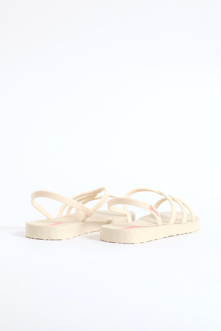 Girls Multi Strap Sandal - Off White
