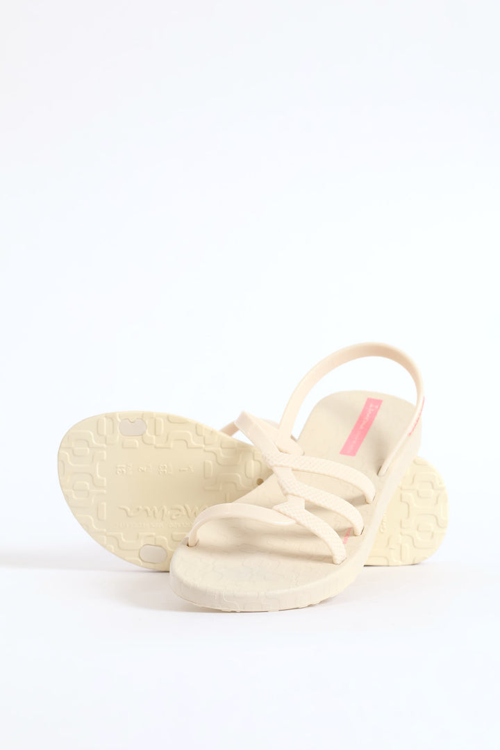 Girls Multi Strap Sandal - Off White