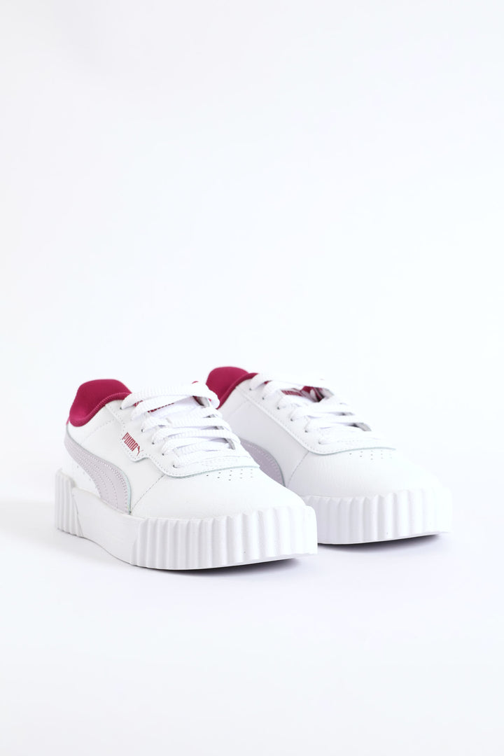 Girls Carina 3.0 Jr Sneaker - Berry/White