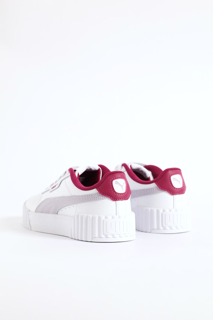 Girls Carina 3.0 Jr Sneaker - Berry/White
