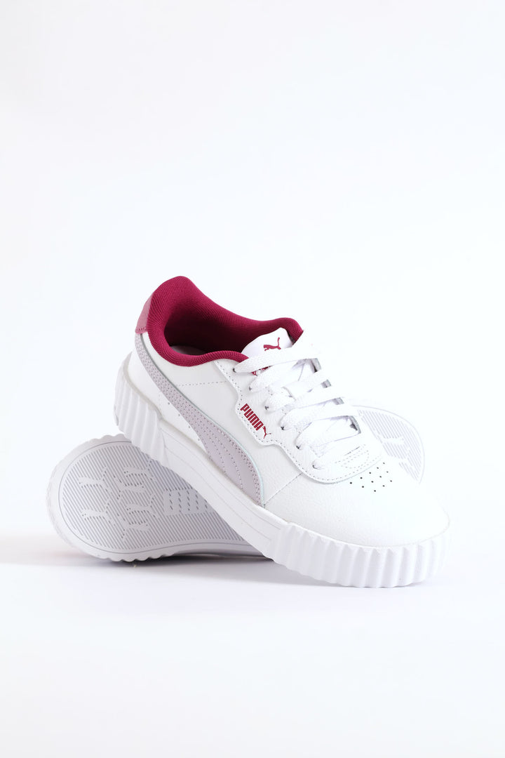Girls Carina 3.0 Jr Sneaker - Berry/White