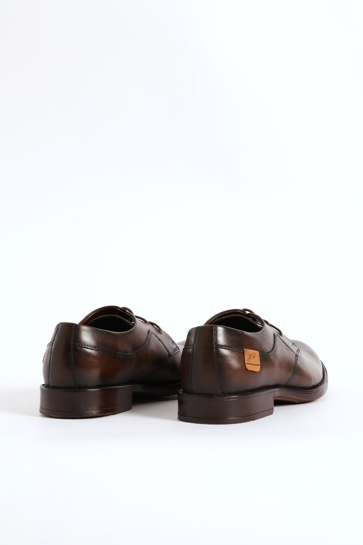 Leather Derby Shoe - Brown