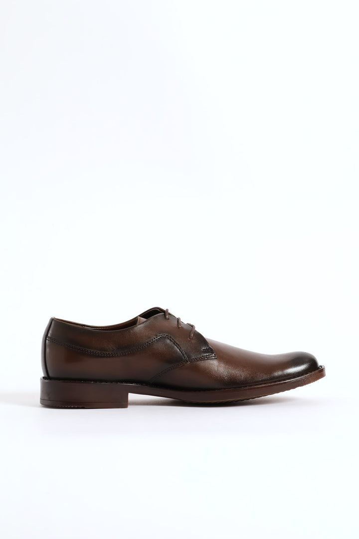 Leather Derby Shoe - Brown