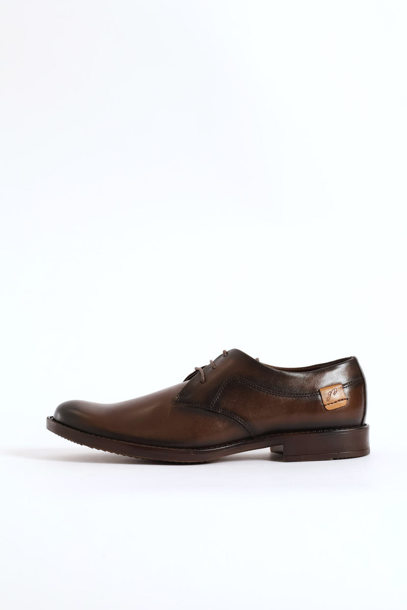 Leather Derby Shoe - Brown