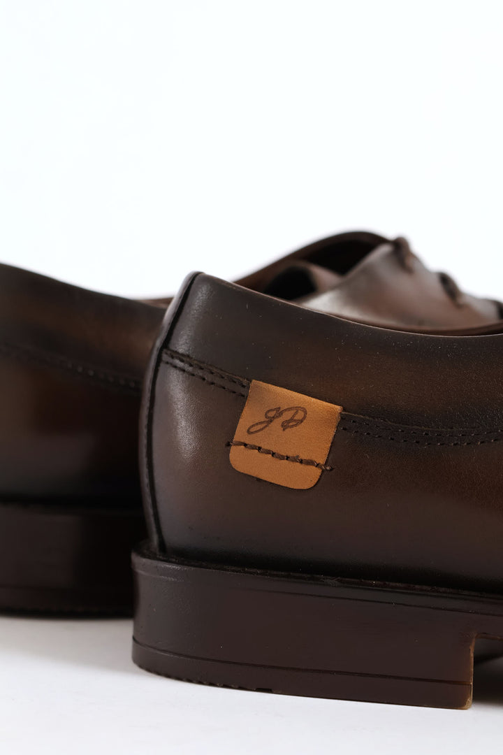 Leather Derby Shoe - Brown