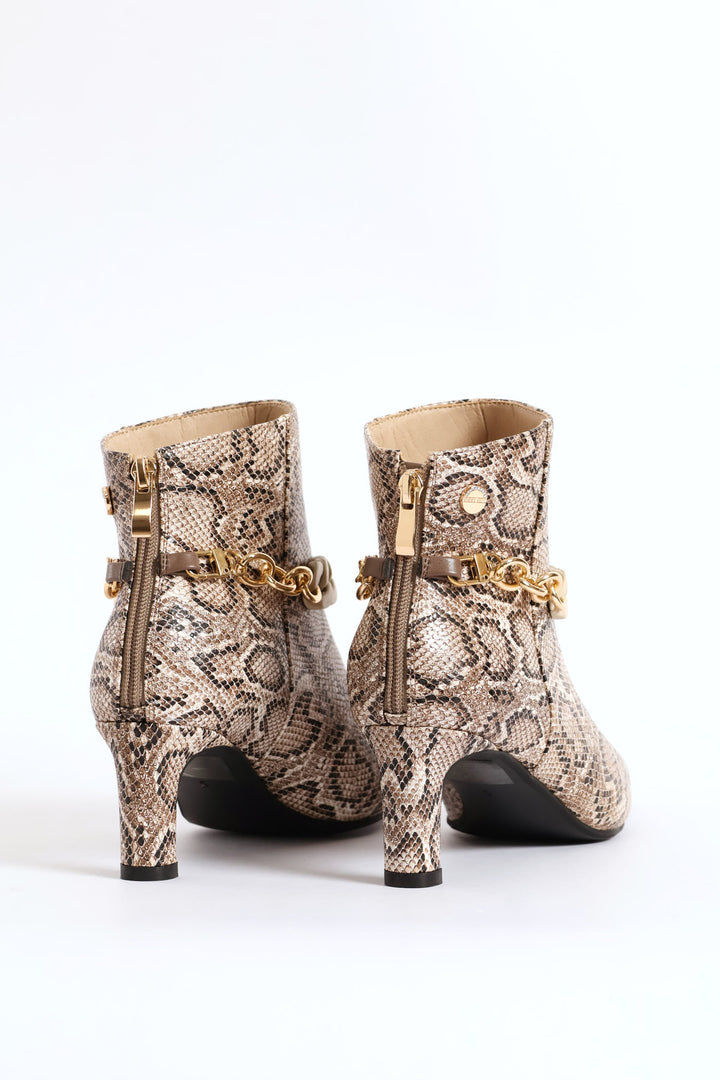 Dolly Chain Ankle Boot - Natural