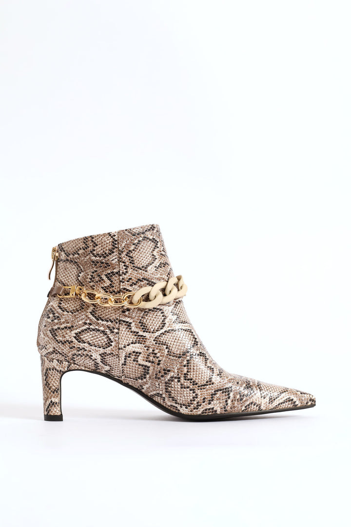 Dolly Chain Ankle Boot - Natural