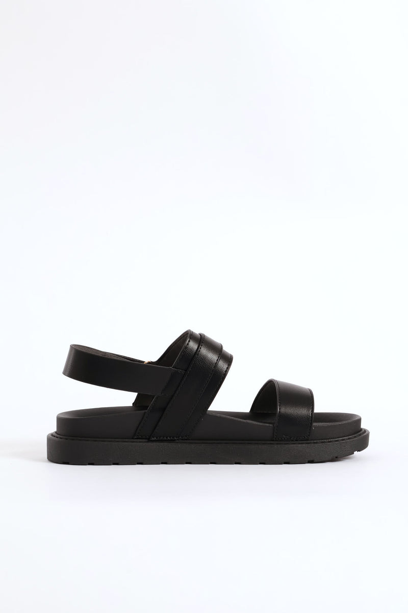 Ankle Strap Detail Sandal - Black