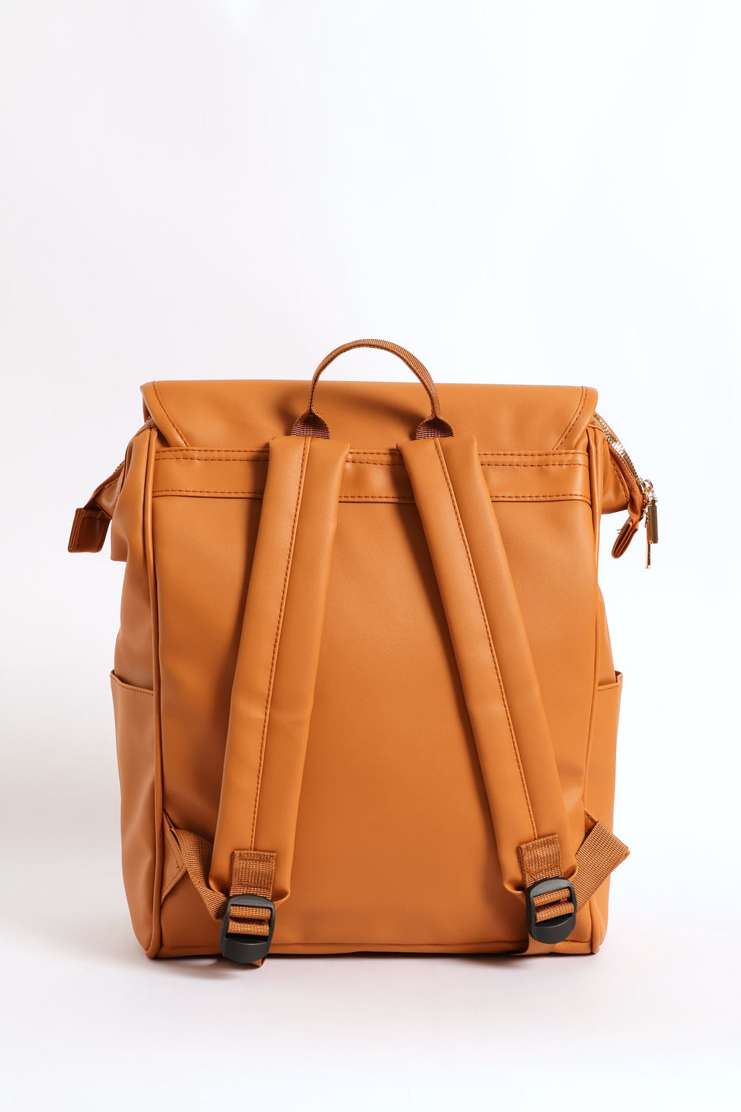 Faux Leather Nappy Bag - Tan