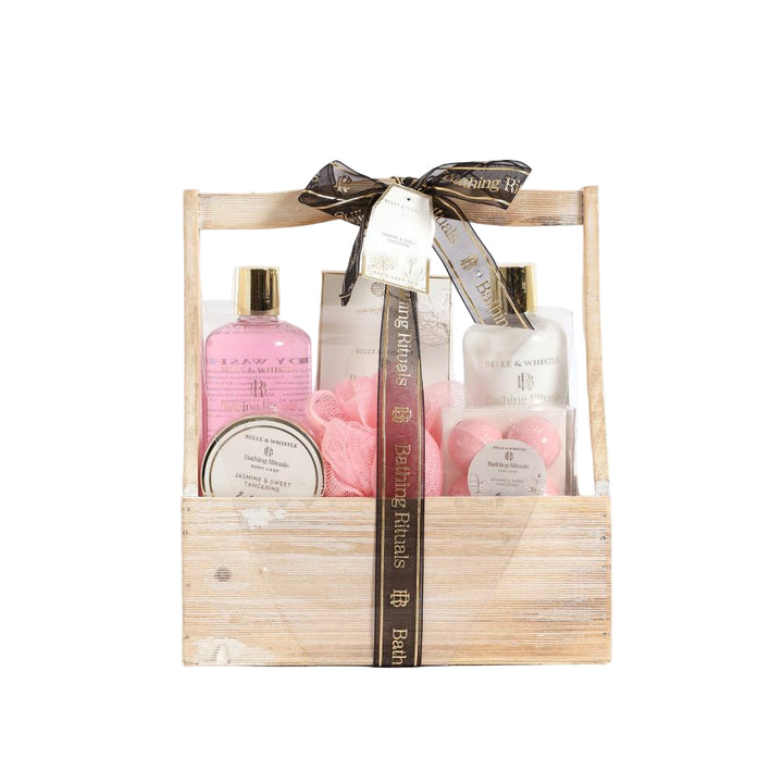 Belle & Whistle Jasmine & Sweet Tangerine Wooden Crate Gift Set