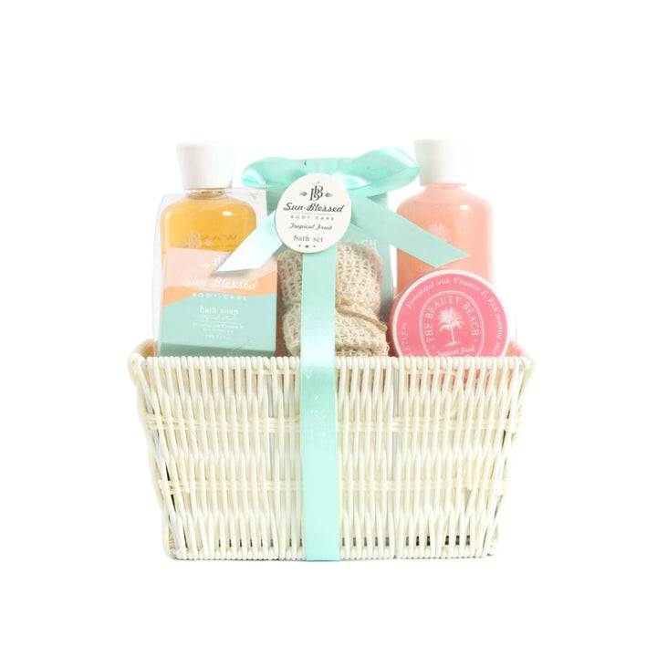 Beauty Beach Tropical Fruit Rope Basket Gift Set