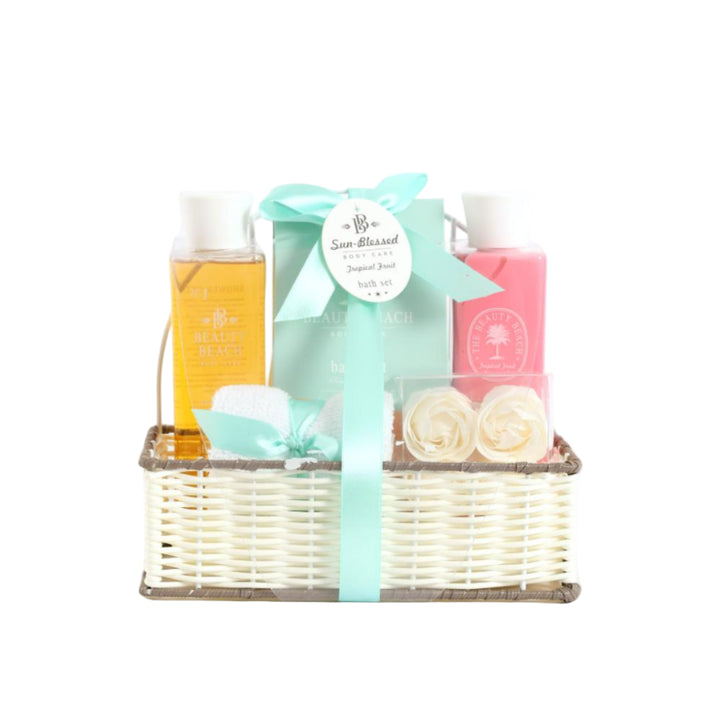Beauty Beach Tropical Fruit Weave Basket Gift Set