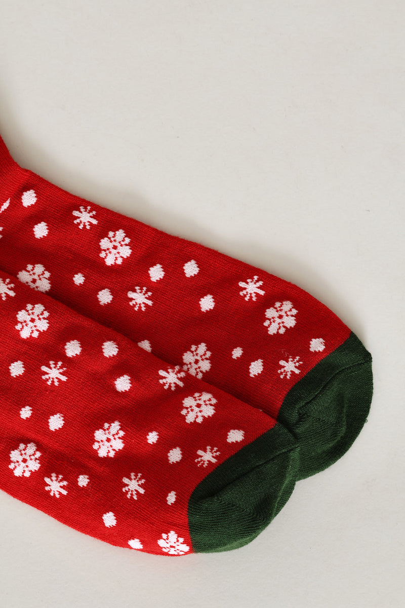 Single Christmas Vibes Anklet Socks - Red
