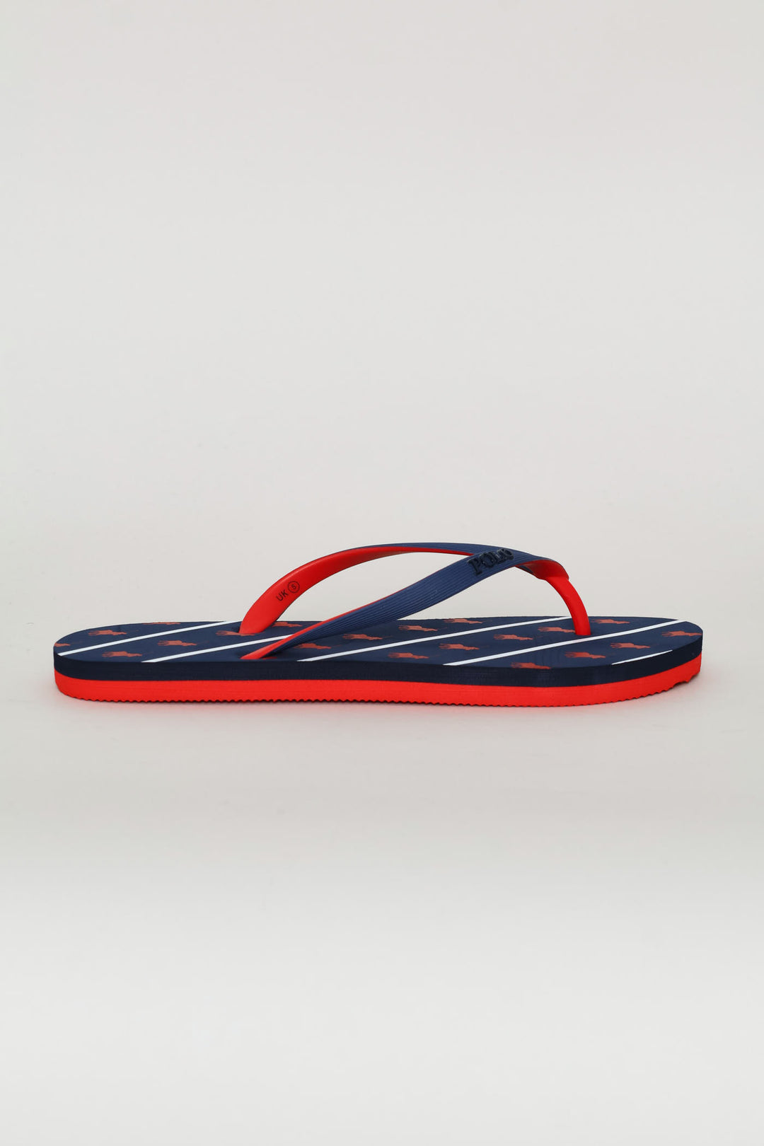 Boys Monogram Flip Flop - Red
