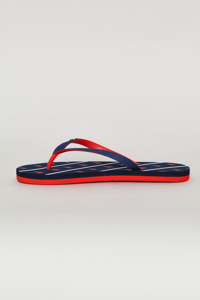 Boys Monogram Flip Flop - Red