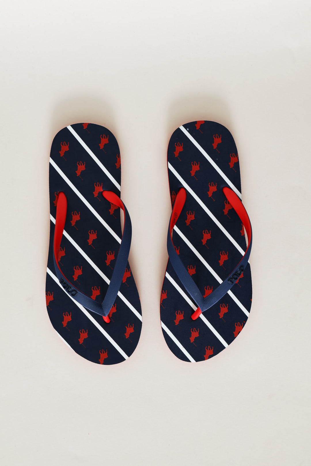 Boys Monogram Flip Flop - Red