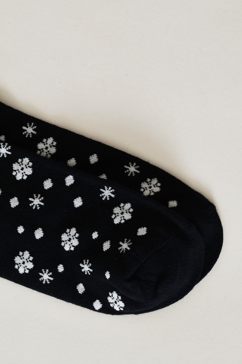 Single Christmas Vibes Anklet Socks - Navy