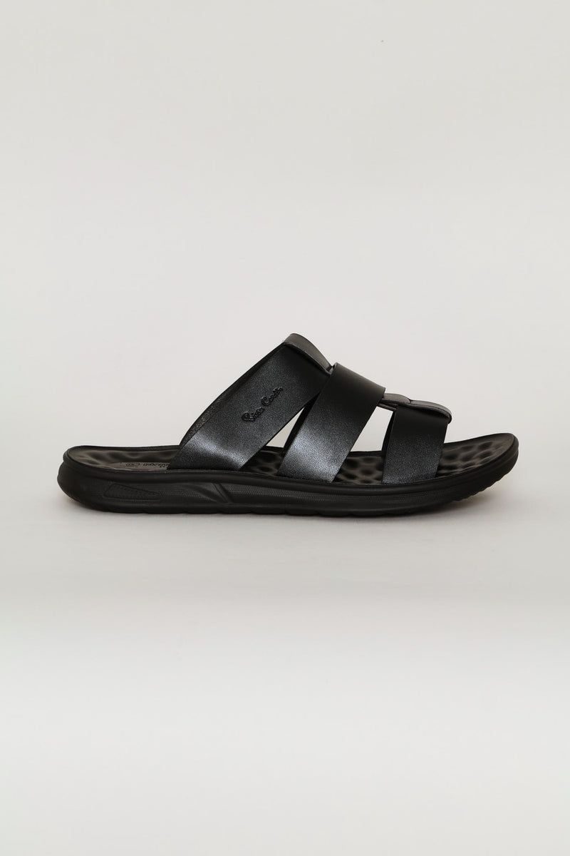 Triple Band Comfort Sandal - Black