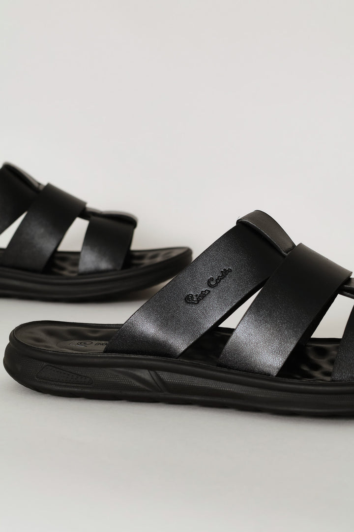 Triple Band Comfort Sandal - Black