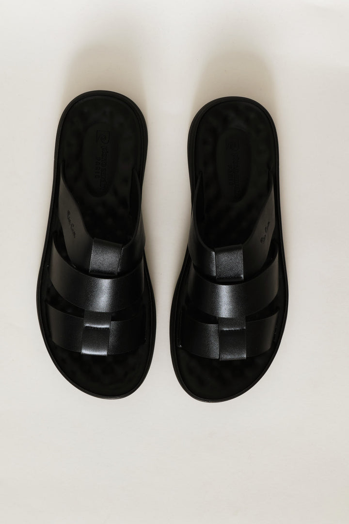 Triple Band Comfort Sandal - Black